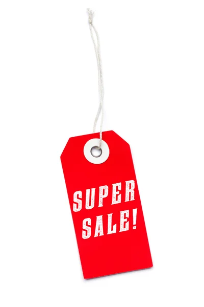 Метка Red Super Sale — стоковое фото