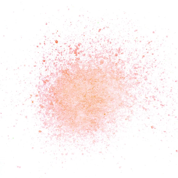 Kleur pigment hagelslag op wit papier — Stockfoto