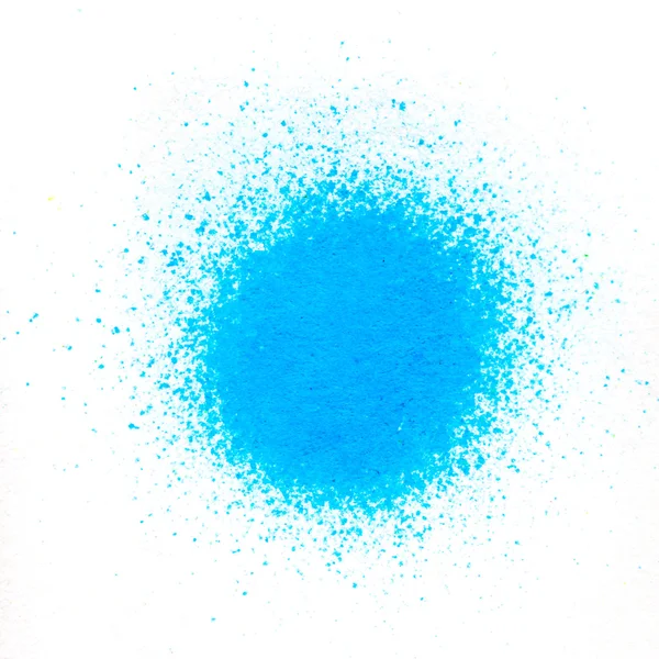 Polvilhas de pigmento de cor em papel branco — Fotografia de Stock