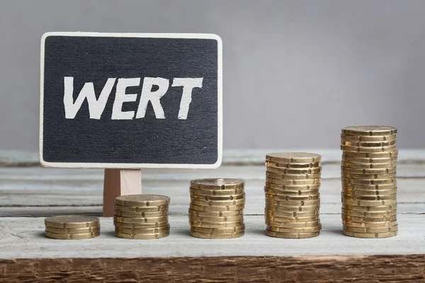 Wert (waarde) in de Duitse taal — Stockfoto