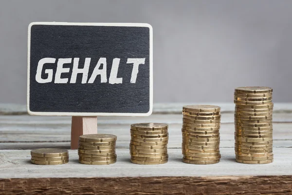 Gehalt (salary) in German language — Stock Photo, Image