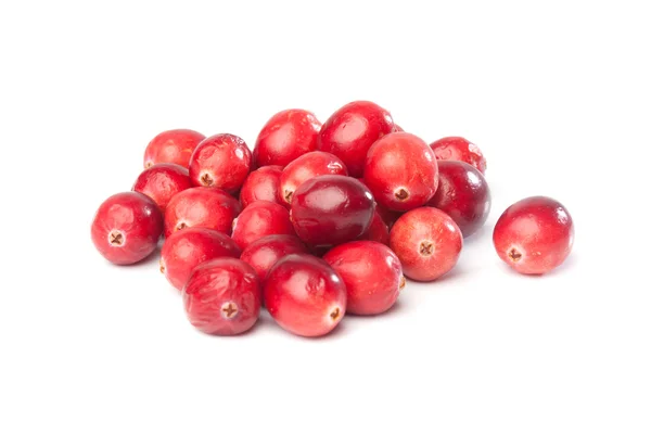 Heap Fresh Red Cranberries Isolated White Background — Stock Photo, Image