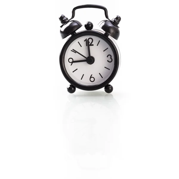 Reloj despertador negro mostrando nueve — Foto de Stock