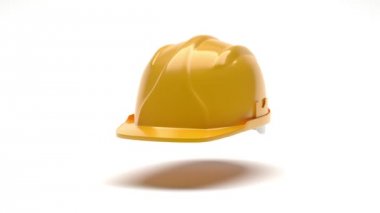 Beyaz arka plan, 3d, döngü Miğferde Alfa maskesi