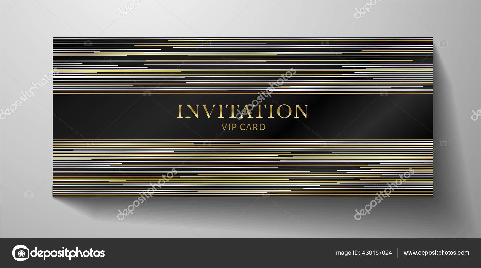 Black Gold Business Invitation Invitation Background Template