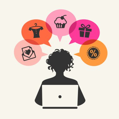 güzel kadınla internetten alışveriş