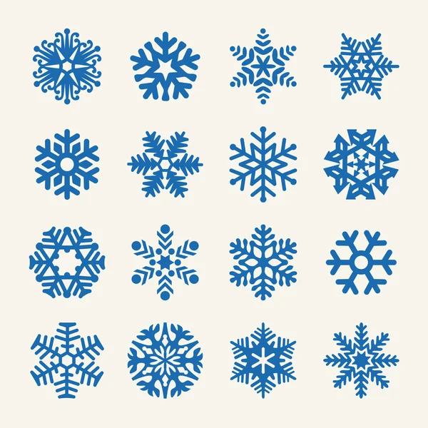 Copos de nieve vector colección — Vector de stock