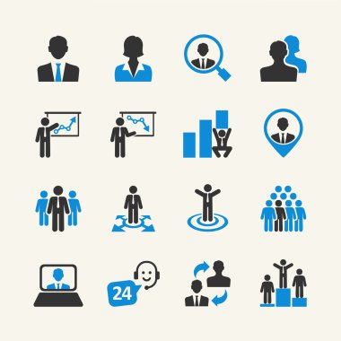 Business People - web icon collection clipart