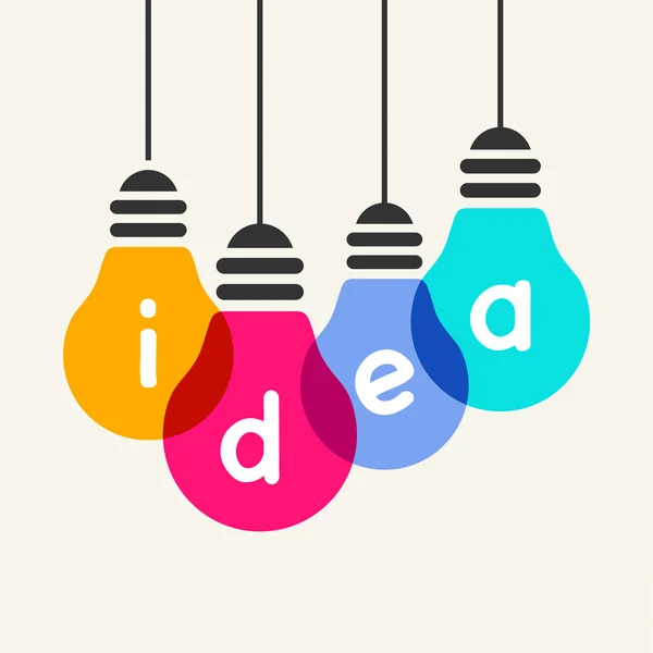 Light bulb idea vector illustration — Stock Vector