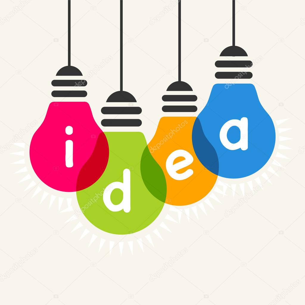 Light bulb idea vector illustration