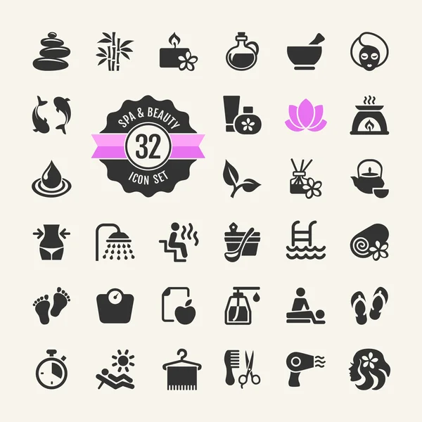 Spa ve güzellik Icons Set