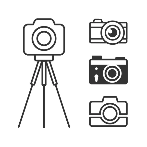 Foto camera icoon collectie voor web- en infographics — Stockvector