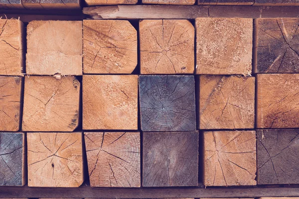 Pilha de barras de madeira — Fotografia de Stock