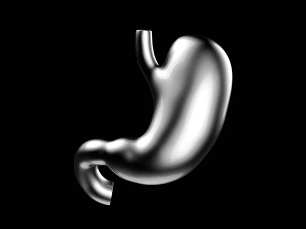 Illustration 3D de l'estomac humain en métal — Photo