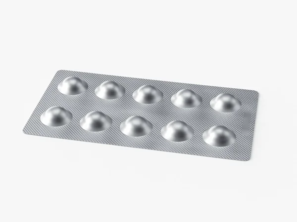 Closeup of blister pack isolated on white — Stock Photo, Image