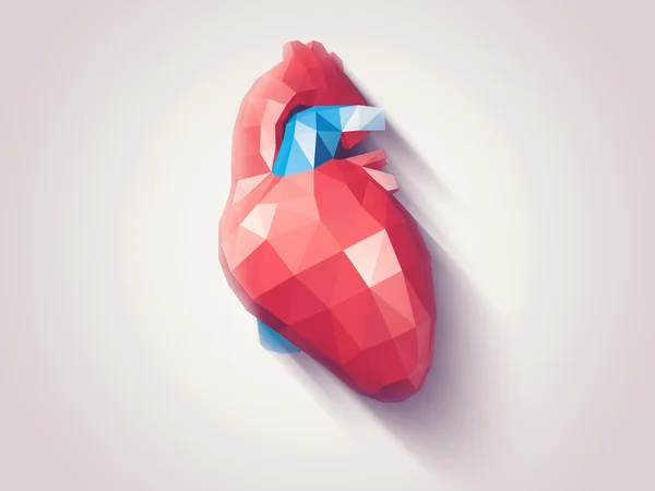 Сердце граненое — стоковое фото
