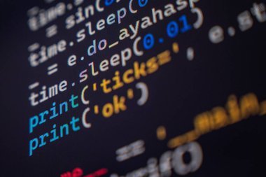 Renkli bir metin düzenleyicide çeşitli komut ve fonksiyonları gösteren, bir bilgisayar ekranında gösterilen programlama kodunun ayrıntılı bir görünümü.