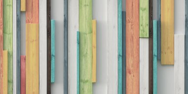 Farklı boyutlarda ve farklı yüksekliklerde üç boyutlu dikdörtgenler ve beyaz arkaplanda bir gölge oluşturur. Çok renkli küplerin soyut arkaplanı, 3 boyutlu panel. Üç boyutlu illüstrasyon. Hazırla. 