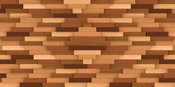 3d illustration. Texture, background, three-dimensional, realistic wooden cubes at different levels with shadow, slats, with the texture of natural. Wood panel, background with wood texture. Render