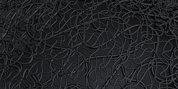 Εικόνα Αφηρημένο Υπόβαθρο Εικόνα Φόντου Μορφή Συνυφασμένων Γραμμών Μαύρο Χρώμα — Φωτογραφία Αρχείου