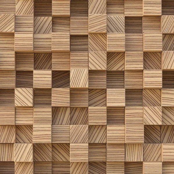 3d illustration. Texture, background, three-dimensional, realistic wooden cubes at different levels with shadow, slats, with the texture of natural. Wood panel, background with wood texture. Render