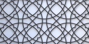 3 boyutlu illüstrasyon. Soyut arkaplan. Cheno beyaz doğulu gölgeli bir süs. Doğu temasının arkaplan resmi. Hazırlanıyor. Şenlikli arkaplan resmi. Ramazan. Doğuya. Doğulu