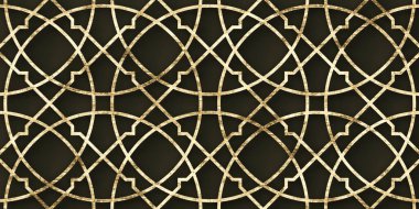 3 boyutlu illüstrasyon. Soyut arkaplan. Beyaz arkaplanda izole edilmiş gölgesi olan ses ölçüsü altın süsü. Doğu temalı bir arkaplan resmi. Hazırlanıyor. Şenlikli arkaplan resmi. Hazırla