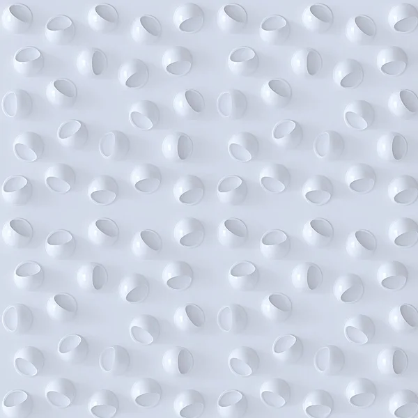 Illustration Volumetric White Balls Regular Shape Shadow White Background Abstract — Stock Photo, Image