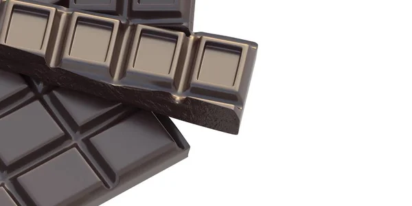 뒤에서 시각화를 초콜릿 형태로 수있습니다 초콜릿바 견과류 초콜릿 조각들 — 스톡 사진