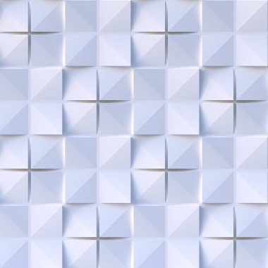 İllüzyon. Gölgeli soyut beyaz 3d geometrik arkaplan. Dikdörtgenlerin mimari yapısı. Üç boyutlu çokgenlerin üç boyutlu geometrik bileşimi. Üç boyutlu panel. arkaplan. 