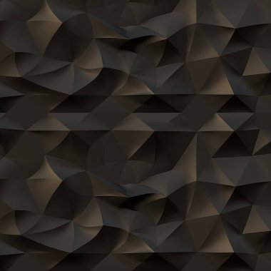 Üç boyutlu resimleme soyut arkaplan. Volumetrik siyah ve altın soyutlaması üç boyutlu elementlerden. Geometrik süs, parçacıkların hareketlerinin taklit edilmesi, uzay ve şekil. Arkaplan. Hazırla