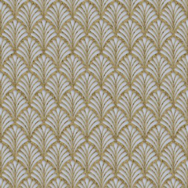 3 boyutlu illüstrasyon. Açılmış dekoratif altın kafes, beyaz arka planda izole edilmiş doğu tarzı bir süs şeklinde bir gölge. Altın kafes. Şenlik arka planı. Geometrik süs, altın