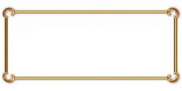 Illusztráció Klasszikus Dekoratív Elemek Barokk Stílusban Téglalap Alakú Keret Formájában — Stock Fotó