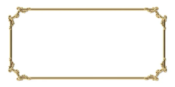 Иллюстрация Классические Декоративные Элементы Стиле Барокко Виде Прямоугольной Рамки Праздничный — стоковое фото