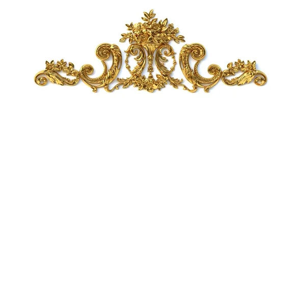 Ilustracja Klasyczne Elementy Dekoracyjne Stylu Barokowym Formie Prostokątnej Ramy Świąteczny — Zdjęcie stockowe