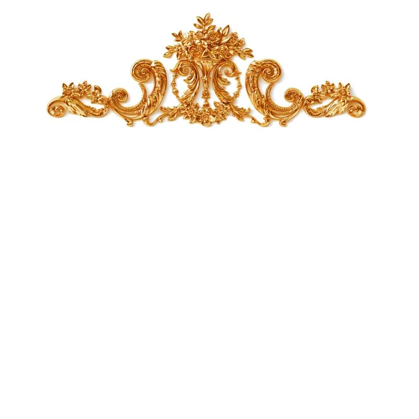 Illustrazione Elementi Decorativi Classici Stile Barocco Forma Cornice Rettangolare Decorazione — Foto Stock