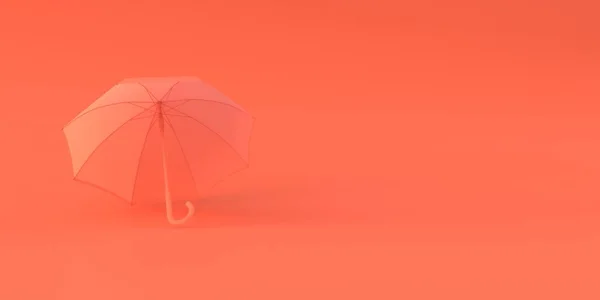 Иллюстрация Монохромный Фон Зонтик Розово Красный Тенью Изолированный Розово Красном — стоковое фото