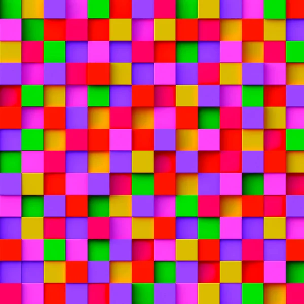 Representación Fondo Abstracto Cubos Multicolores Fondo Abstracto Cubos Multicolores Del —  Fotos de Stock