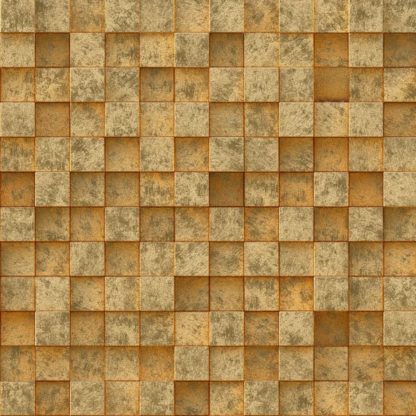 Illustration Abstract Background Golden Cubes Same Size Different Levels Shadow — 스톡 사진