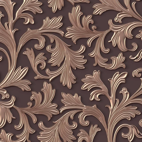 Üç boyutlu resimleme soyut arkaplan. İş, yapraklı altın dallar, siyah arka planda gölgeler. Çiçek süslemeli dekoratif ızgara, 3 boyutlu panel. Geleceğe yönelik bir geçmiş. Hazırla