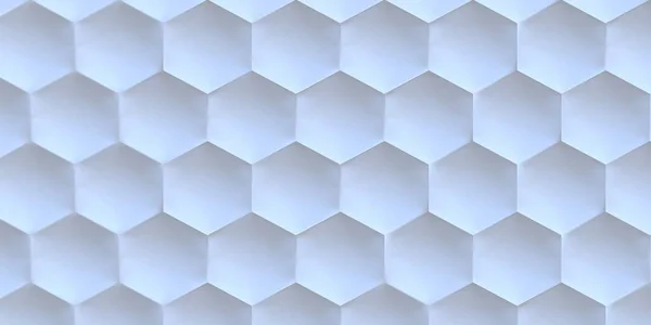 Illustration Abstract Hexagonal Background Effect Depth Field Large Number White — Stock Photo, Image