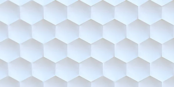 Illustration Abstract Hexagonal Background Effect Depth Field Large Number White — 스톡 사진