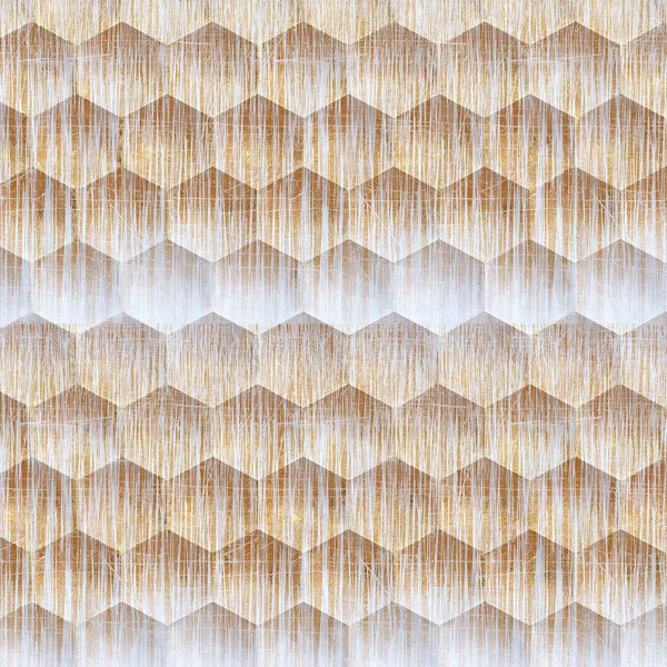 Ilustração Fundo Branco Hexagonal Abstrato Com Listras Douradas Com Efeito — Fotografia de Stock