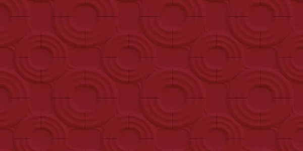 Ilustración Fondo Abstracto Círculos Rojos Volumétricos Espirales Diferentes Tamaños Diferentes —  Fotos de Stock