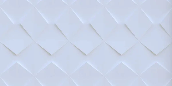 3 boyutlu illüstrasyon. Aynı boyutta gölgesi olan, farklı seviyelerde uzayda bulunan gerçekçi, beyaz katı küpler. 3d küplerin soyut arkaplanı. Beyaz küplerin arka planı. 3D görüntüleme. 3D panel.