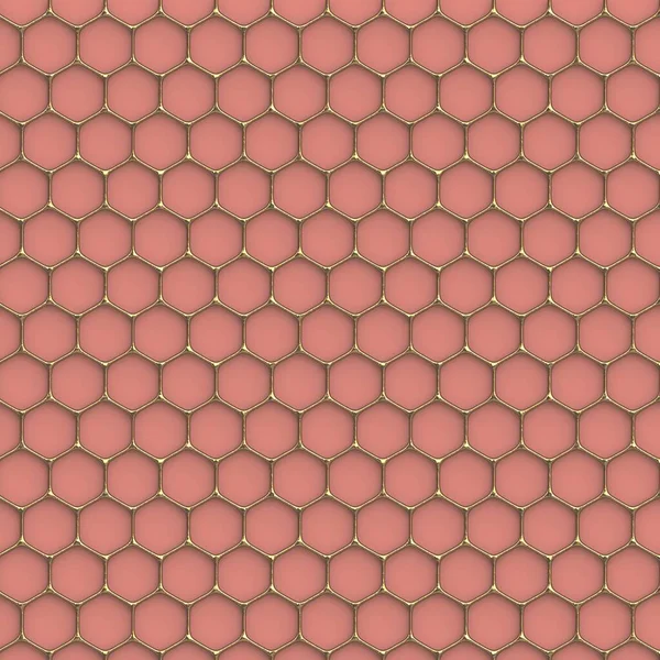 Иллюстрации Золотой Восточный Орнамент Выделен Кораллово Розовом Фоне Геометрический Орнамент — стоковое фото