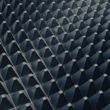 3D çizim, gölgeli siyah 3d geometrik arkaplan. Vücut dalgalarının kompleks geometrik bileşimi. Üç boyutlu panel. Geçmişi gözünde canlandır. Üç boyutlu geometrik bileşim. Hazırla