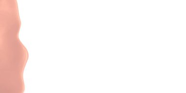 Sıvı temel. Tonlama, yüz için parlak krem. Beyaz arka planda izole edilmiş bej rengin üst kısmındaki görüntünün taklit edilmesi. Kozmetik ürünleri ve güzellik salonlarının reklamını yapmak için.