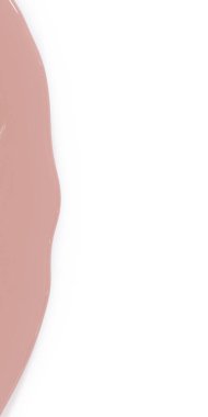 Sıvı temel. Tonlama, yüz için parlak krem. Beyaz arka planda izole edilmiş bej rengin üst kısmındaki görüntünün taklit edilmesi. Kozmetik ürünleri ve güzellik salonlarının reklamını yapmak için.