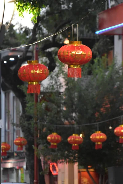 Çin Mahallesinde Kağıt Fenerler — Stok fotoğraf